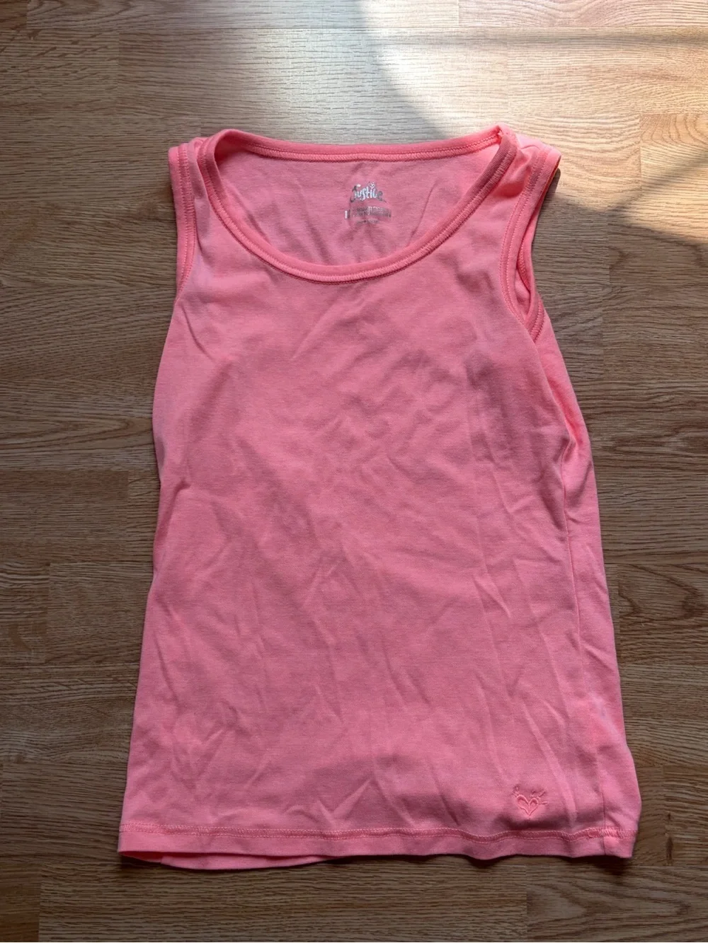 Girls Coral Pink Justice Tank Top